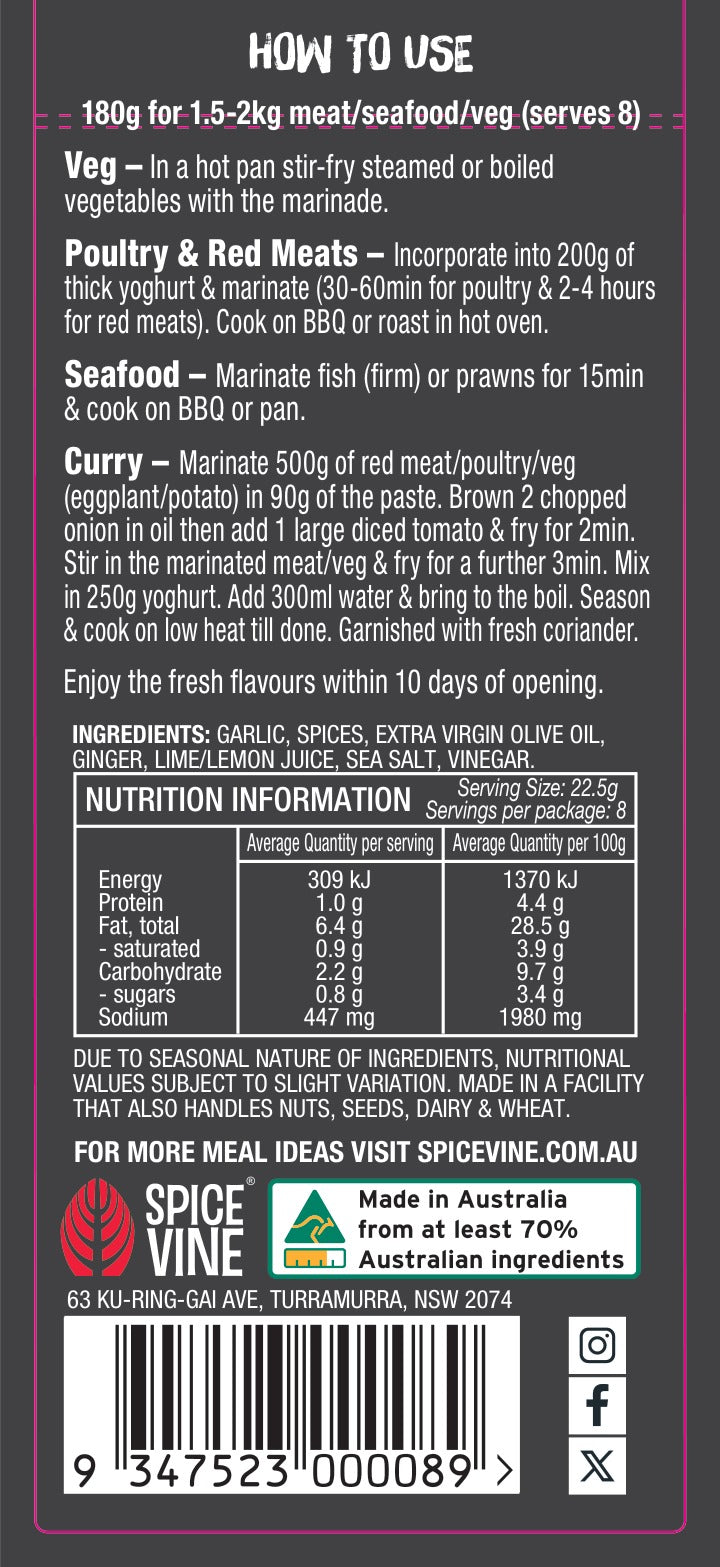 Tandoori Marinade & Stir-fry Paste